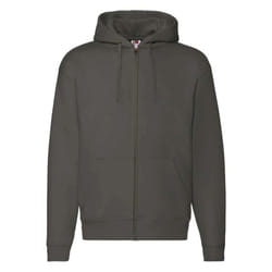 Fruit of the Loom Unisex Adult Premium Full Zip Hoodie - S, Charcoal
