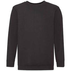 Fruit of the Loom Kids/Childrens Classic Drop Shoulder Sweatshirt - 9-11 Years, Black