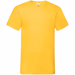 Fruit of the Loom Mens Value V Neck T-Shirt - L, Sunflower