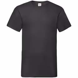 Fruit of the Loom Mens Value V Neck T-Shirt - L, Black
