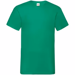 Fruit of the Loom Mens Value V Neck T-Shirt - XXL, Kelly Green
