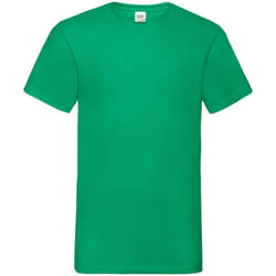 Fruit of the Loom Mens Value V Neck T-Shirt - XXL, Kelly Green