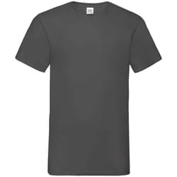 Fruit of the Loom Mens Value V Neck T-Shirt - S, Light Graphite