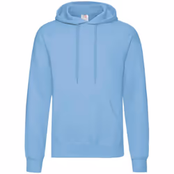 Fruit of the Loom Adults Unisex Classic Hooded Sweatshirt - XL, Sky Blue