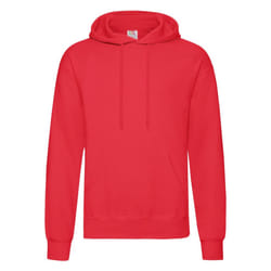 Fruit of the Loom Adults Unisex Classic Hooded Sweatshirt - S, Red