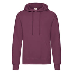 Fruit of the Loom Adults Unisex Classic Hooded Sweatshirt - S, Burgundy