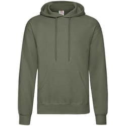 Fruit of the Loom Adults Unisex Classic Hooded Sweatshirt - S, Classic Olive