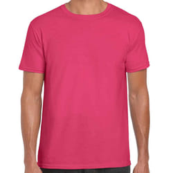 Gildan Mens Short Sleeve Soft-Style T-Shirt - 3XL, Heliconia