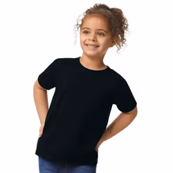 Gildan Childrens/Kids Plain Cotton Heavy T-Shirt - 4 Years, Black