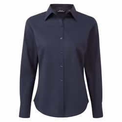 Premier Womens/Ladies Long-Sleeved Shirt - 22 UK, Navy
