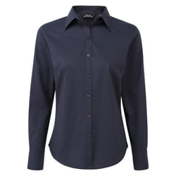 Premier Womens/Ladies Long-Sleeved Shirt - 22 UK, Navy