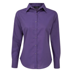 Premier Womens/Ladies Long-Sleeved Shirt - 26 UK, Purple
