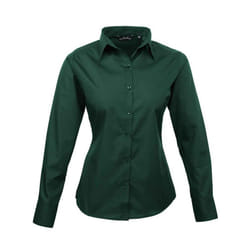 Premier Womens/Ladies Long-Sleeved Shirt - 10 UK, Bottle Green