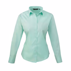 Premier Womens/Ladies Long-Sleeved Shirt - 22 UK, Aqua