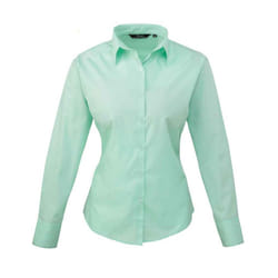 Premier Womens/Ladies Long-Sleeved Shirt - 22 UK, Aqua