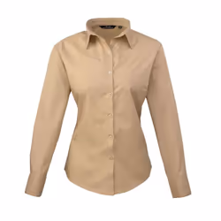 Premier Womens/Ladies Long-Sleeved Shirt - 22 UK, Khaki