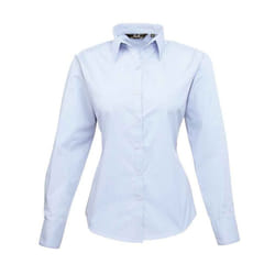 Premier Womens/Ladies Long-Sleeved Shirt - 30 UK, Light Blue