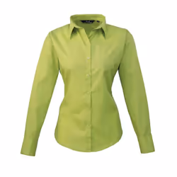 Premier Womens/Ladies Long-Sleeved Shirt - 20 UK, Lime