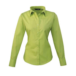 Premier Womens/Ladies Long-Sleeved Shirt - 20 UK, Lime
