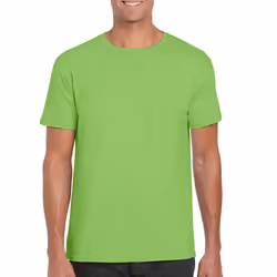 Gildan Mens Soft Style Ringspun T Shirt - S, Lime