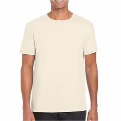 Gildan Mens Soft Style Ringspun T Shirt - M, Natural