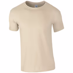 Gildan Mens Soft Style Ringspun T Shirt - S, Sand