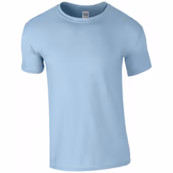 Gildan Mens Soft Style Ringspun T Shirt - L, Light Blue