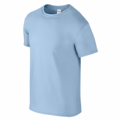 Gildan Mens Soft Style Ringspun T Shirt - L, Light Blue