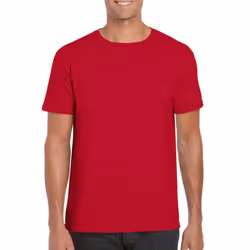 Gildan Mens Soft Style Ringspun T Shirt - M, Cherry Red