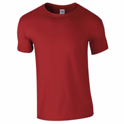 Gildan Mens Soft Style Ringspun T Shirt - M, Cardinal Red