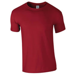 Gildan Mens Soft Style Ringspun T Shirt - M, Cardinal Red