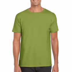 Gildan Mens Soft Style Ringspun T Shirt - L, Kiwi