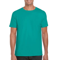 Gildan Mens Soft Style Ringspun T Shirt - M, Jade Dome