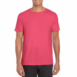 Gildan Mens Soft Style Ringspun T Shirt - XL, Heliconia