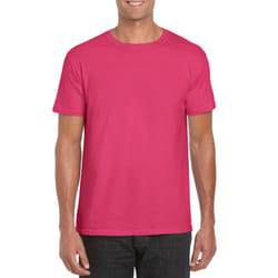 Gildan Mens Soft Style Ringspun T Shirt - XL, Heliconia