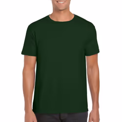 Gildan Mens Soft Style Ringspun T Shirt - L, Forest