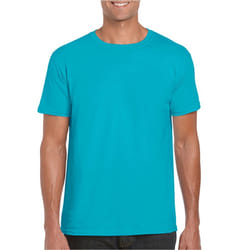 Gildan Mens Soft Style Ringspun T Shirt - L, Tropical Blue