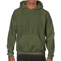 Gildan Mens Hoodie - 3XL, Military Green