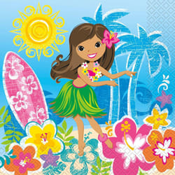 Unique Party Paper Hawaiian Napkins (Pack of 16)