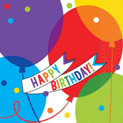 Amscan Brilliant Balloons Birthday Napkins (Pack of 36)