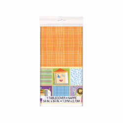 Unique Party Plastic Circus Animal Tablecloth