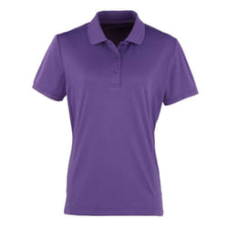 Premier Womens/Ladies Coolchecker Pique Polo Shirt - 14 UK, Purple