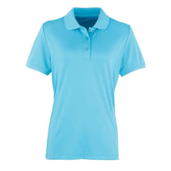 Premier Womens/Ladies Coolchecker Pique Polo Shirt - 14 UK, Turquoise