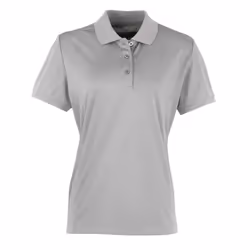 Premier Womens/Ladies Coolchecker Pique Polo Shirt - 8 UK, Silver