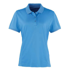 Premier Womens/Ladies Coolchecker Pique Polo Shirt - 18 UK, Sapphire Blue