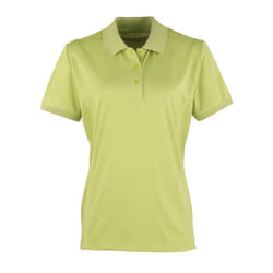 Premier Womens/Ladies Coolchecker Pique Polo Shirt - 12 UK, Lime