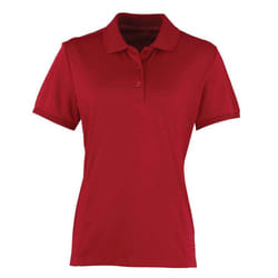Premier Womens/Ladies Coolchecker Pique Polo Shirt - 14 UK, Burgundy