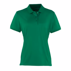 Premier Womens/Ladies Coolchecker Pique Polo Shirt - 8 UK, Kelly Green
