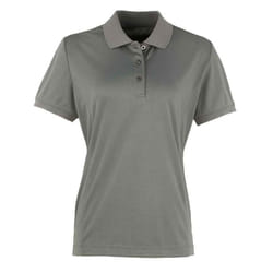 Premier Womens/Ladies Coolchecker Pique Polo Shirt - 12 UK, Dark Grey