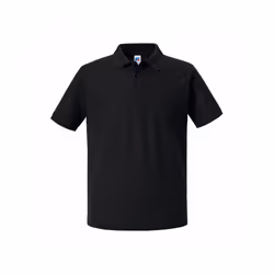 Russell Mens Authentic Pique Polo Shirt - XS, Black